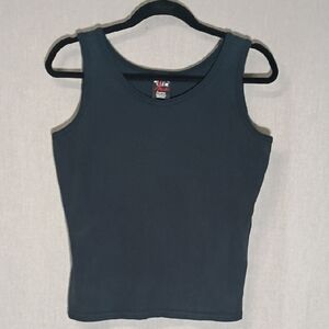 Mishi Size M Black Sleeveless 100% Cotton Heavyweight Top Made In USA